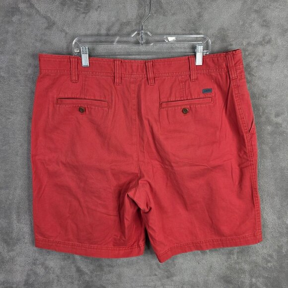 Mens Izod Red Chino Shorts Casual 100% Cotton 10" Inseam Size 40 - Picture 6 of 10